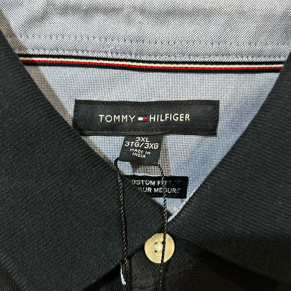Tommy Hilfiger Men's Navy Polo Shirt - Picture 2 of 4